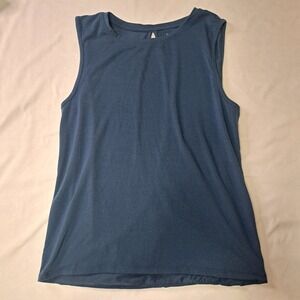 Athleta Women's S Blue Workout Tank Keyhole Back Gym Fitness Yoga Lounge Soft